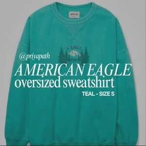 Teal American Eagle Sweater Size S